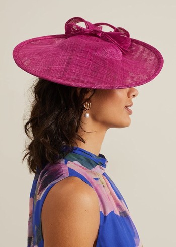 Phase Eight Double Bow Round Disc Fascinator Hats Pink Canada | BWYVCU-586